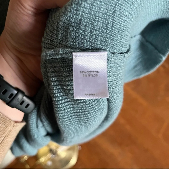 J. JILL ~ Green Cotton Blend  Sweater - Picture 4 of 9